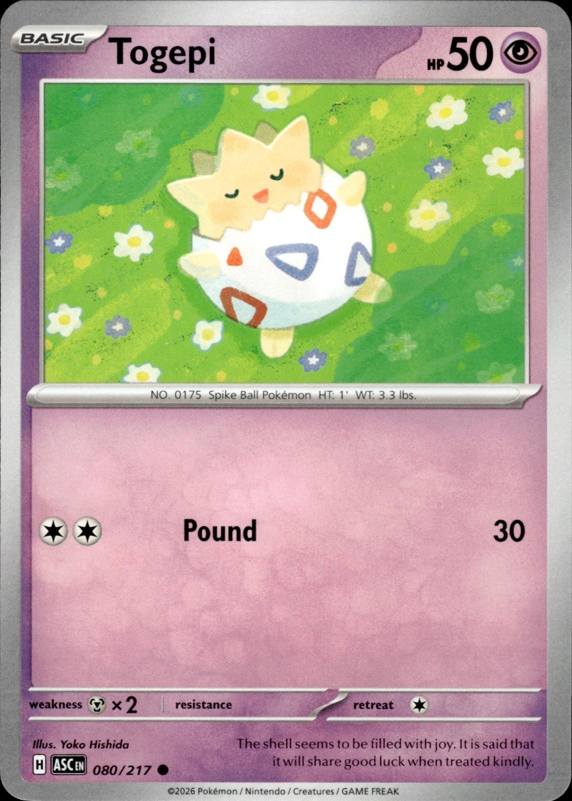 Togepi ME: Ascended Heroes #080/217 Common