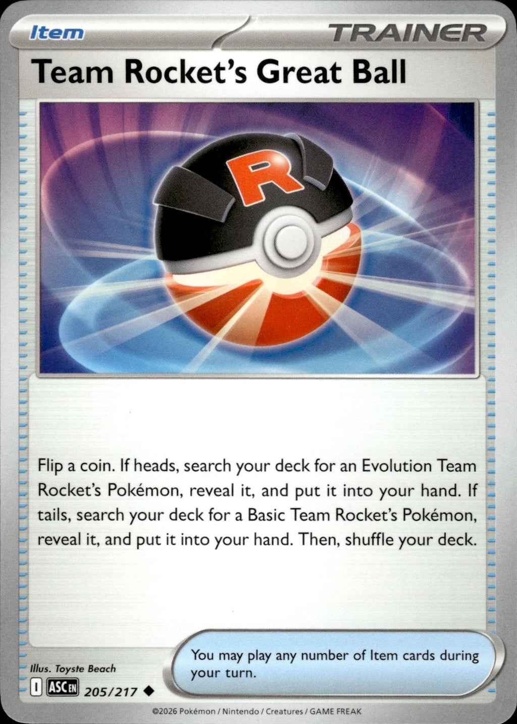 Team Rocket's Great Ball ME: Ascended Heroes #205/217 Uncommon