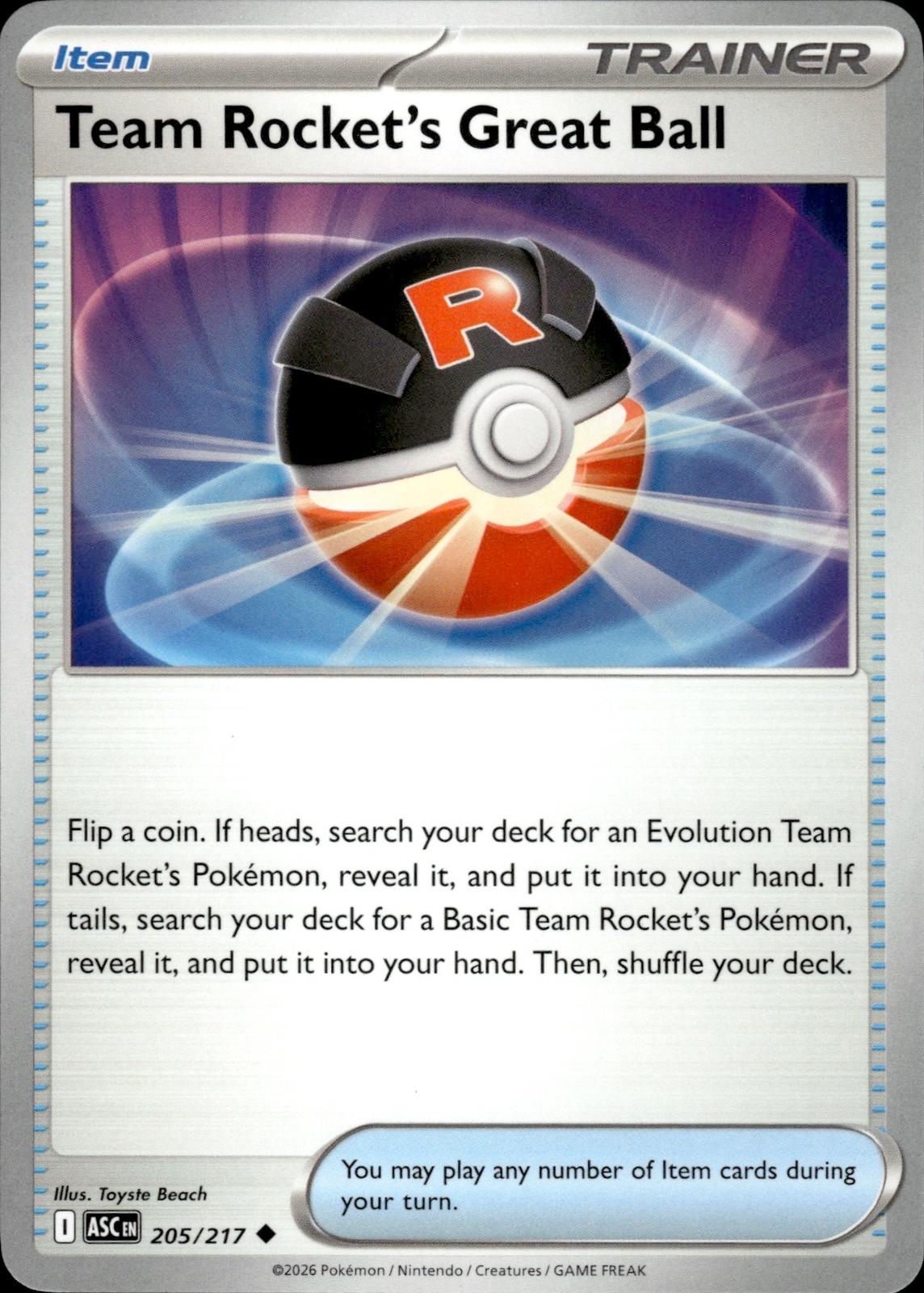 Team Rocket's Great Ball ME: Ascended Heroes #205/217 Uncommon