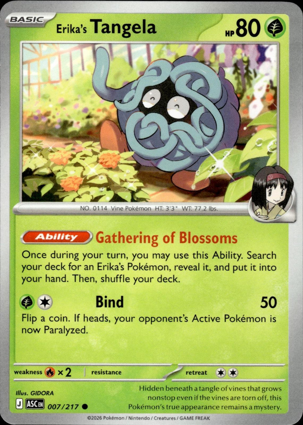 Erika's Tangela ME: Ascended Heroes #007/217 Common