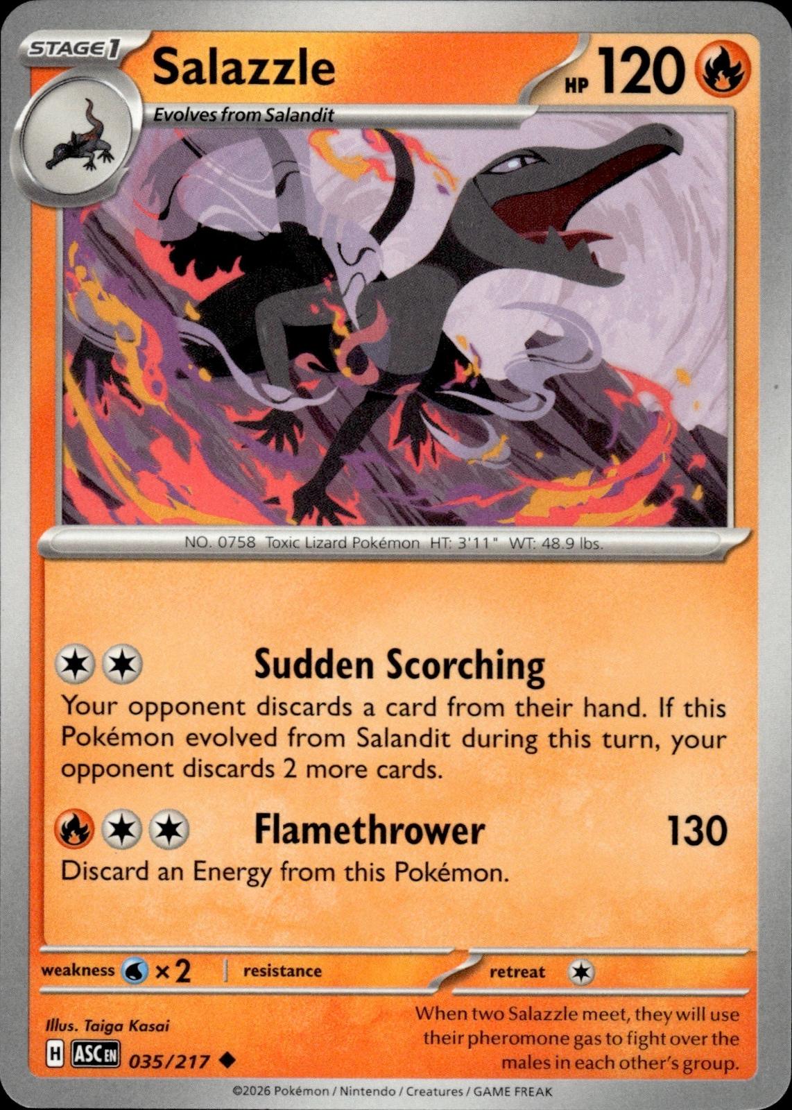 Salazzle ME: Ascended Heroes #035/217 Uncommon