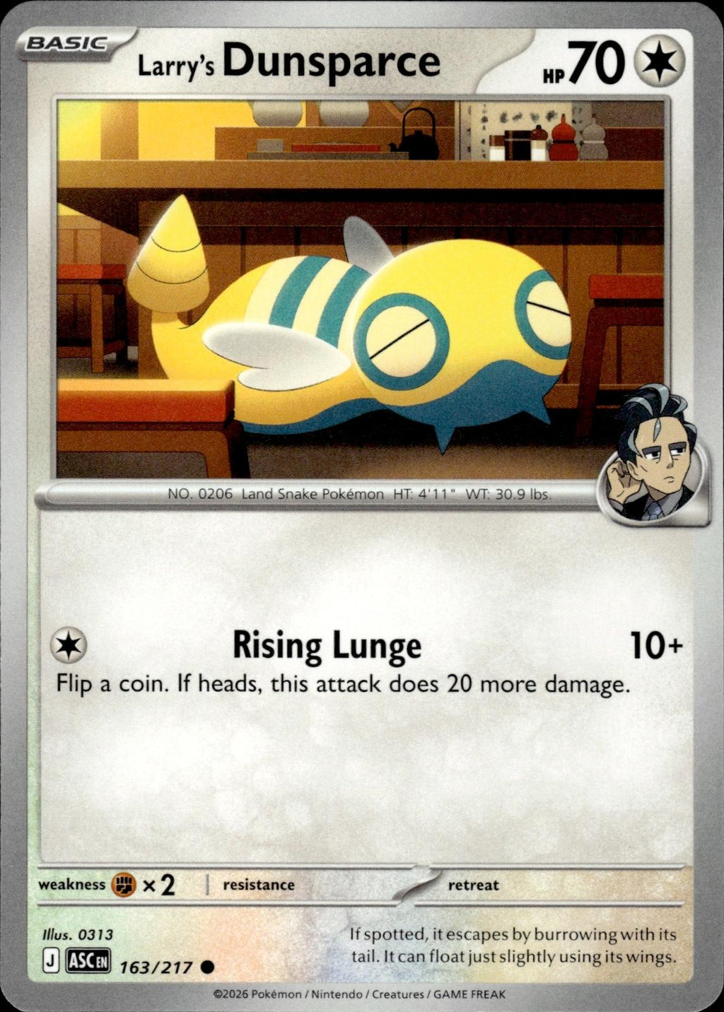 Larry's Dunsparce ME: Ascended Heroes #163/217 Common