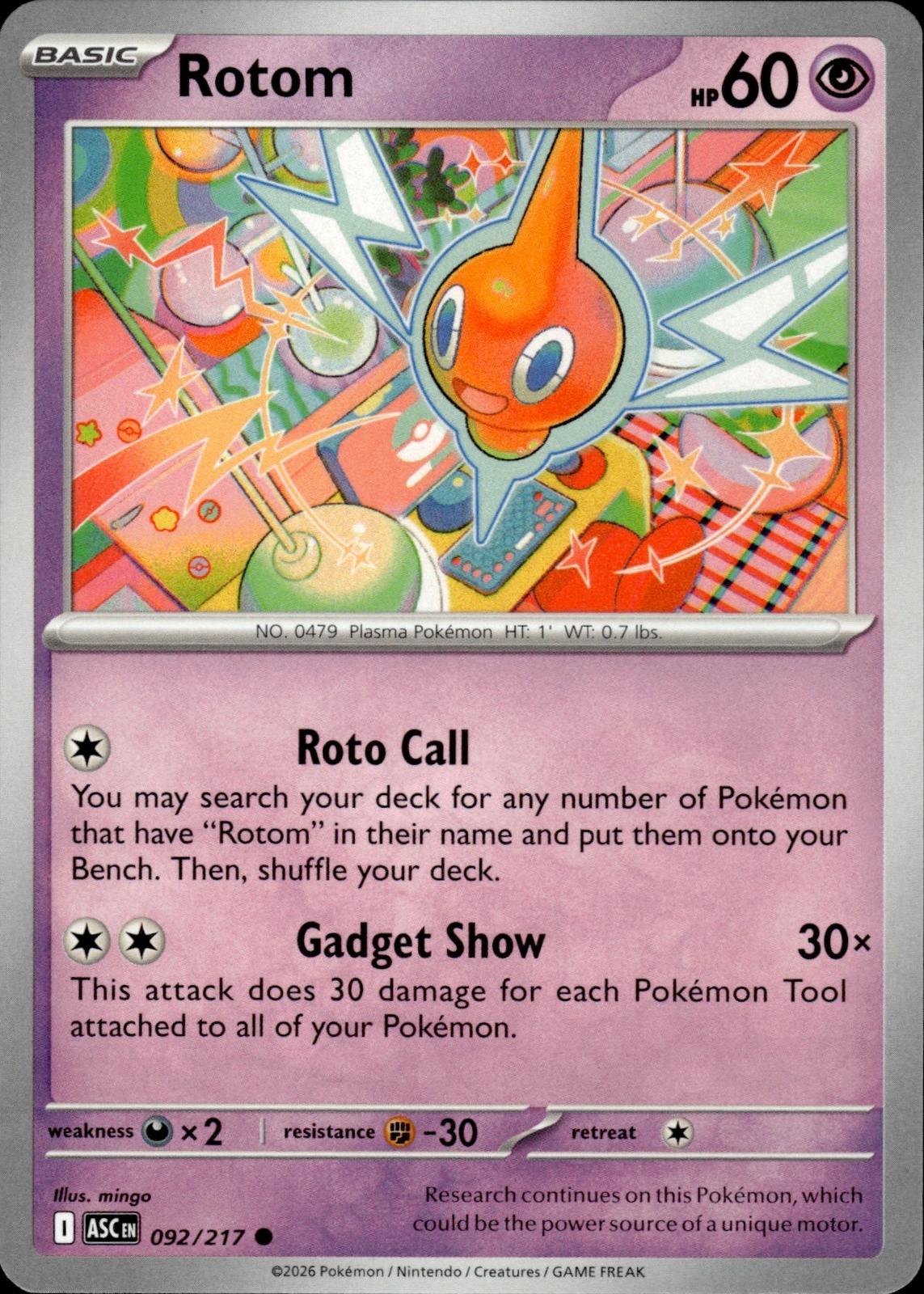 Rotom ME: Ascended Heroes #092/217 Common