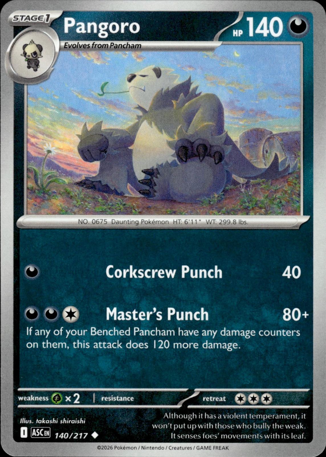 Pangoro ME: Ascended Heroes #140/217 Uncommon