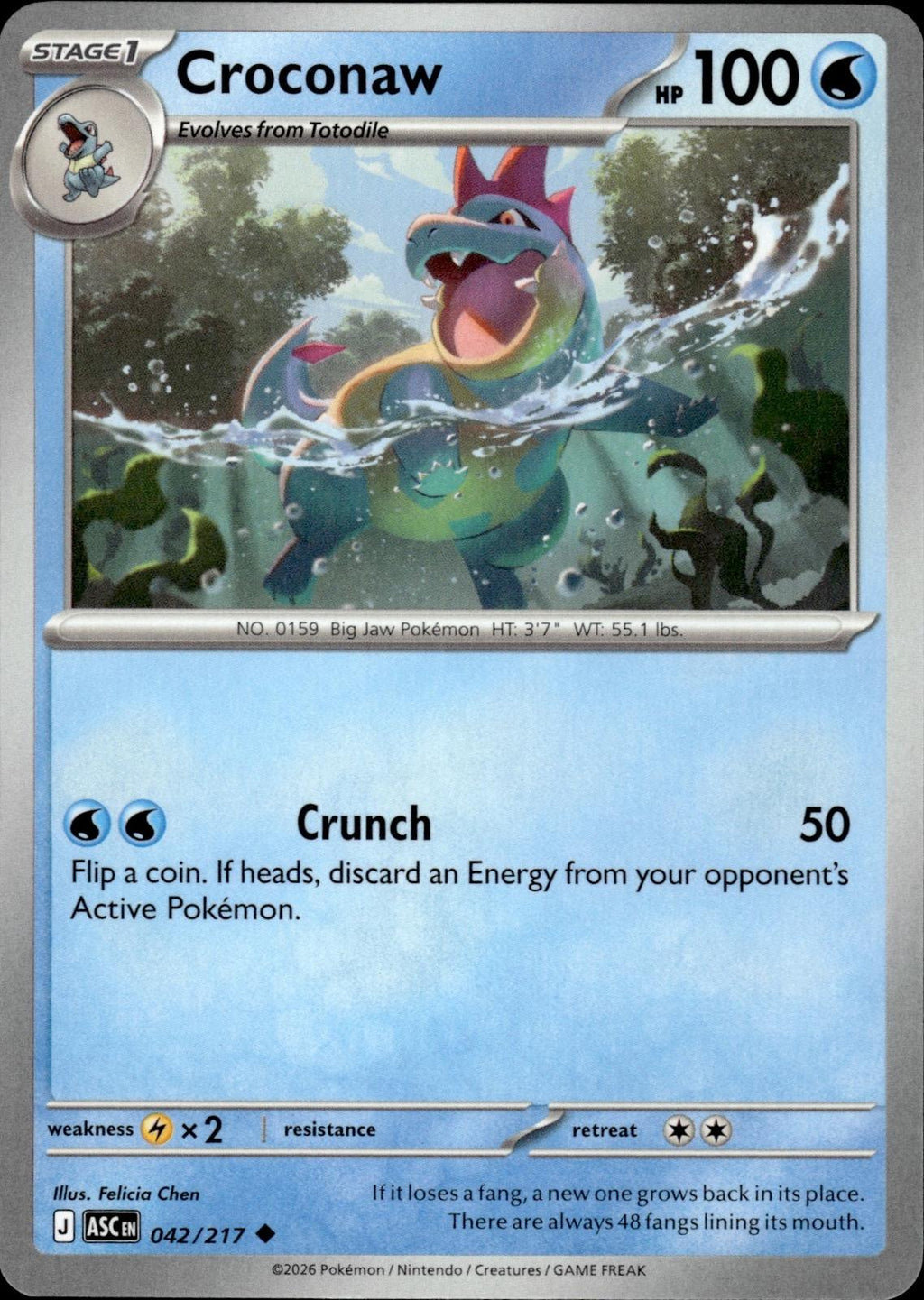 Croconaw ME: Ascended Heroes #042/217 Uncommon