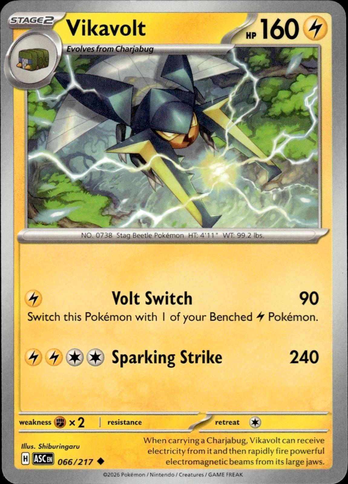 Vikavolt ME: Ascended Heroes #066/217 Uncommon
