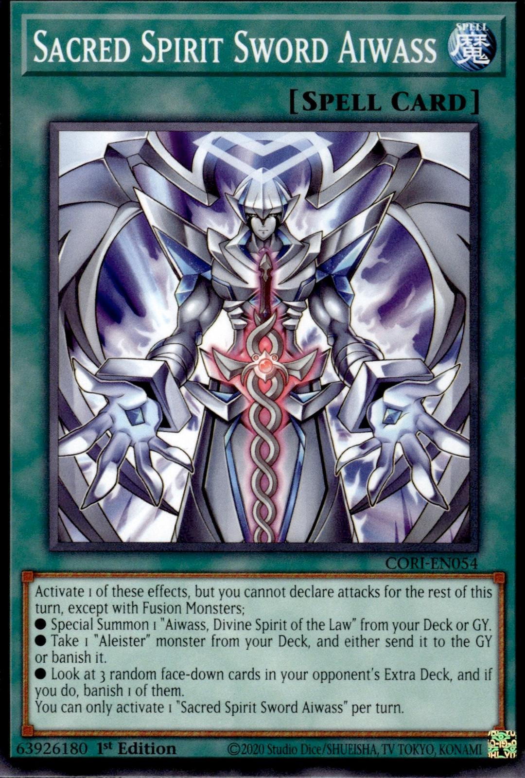 Sacred Spirit Sword Aiwass Chaos Origins #CORI-EN054