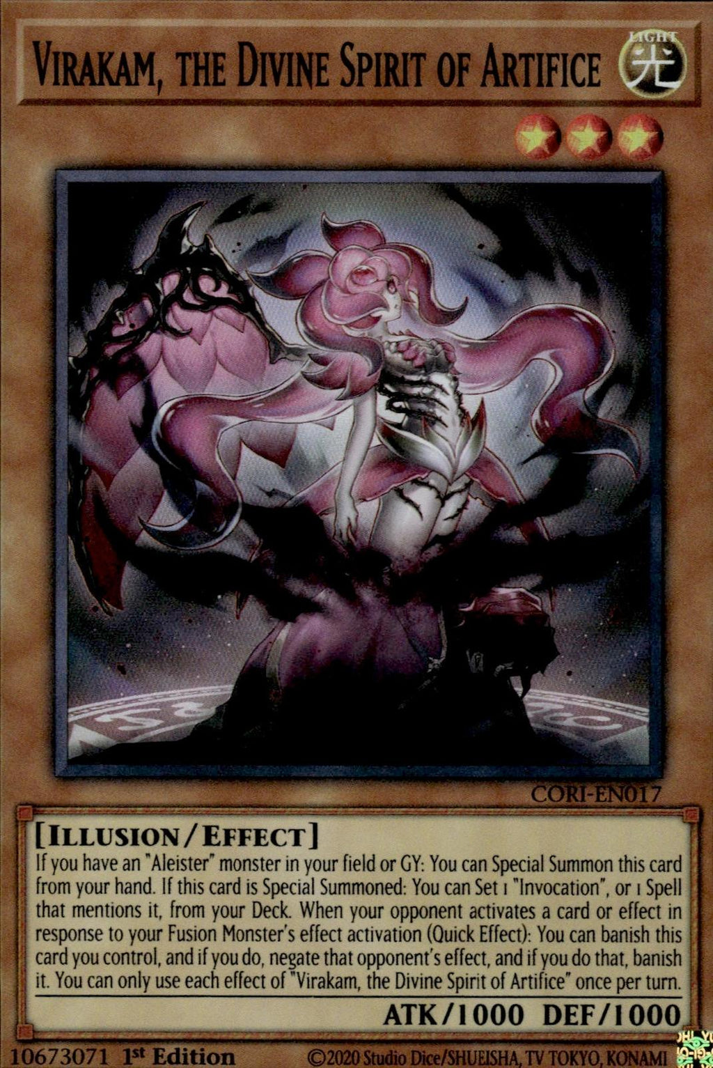 Virakam, the Divine Spirit of Artifice Chaos Origins #CORI-EN017 Super Rare