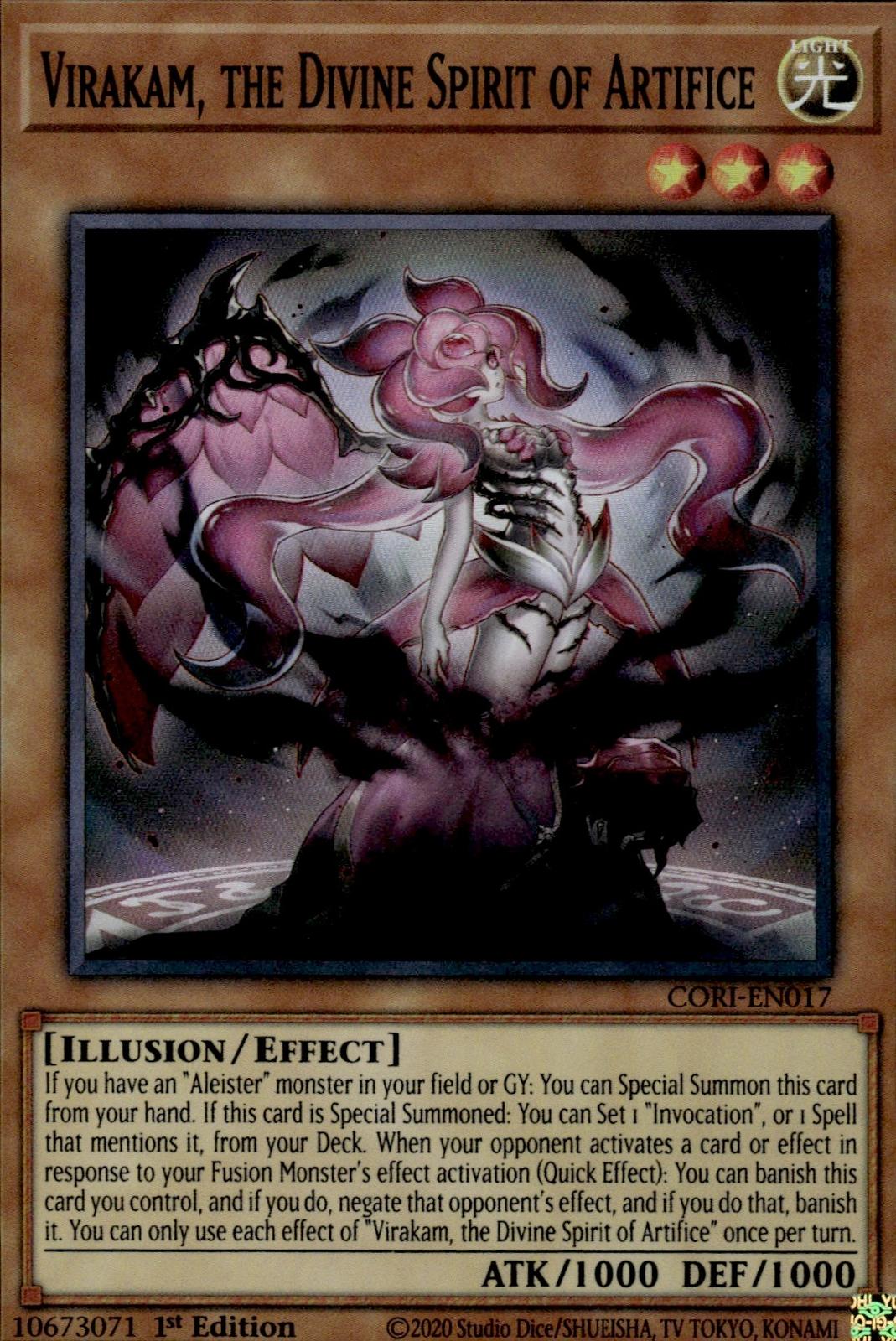 Virakam, the Divine Spirit of Artifice Chaos Origins #CORI-EN017 Super Rare