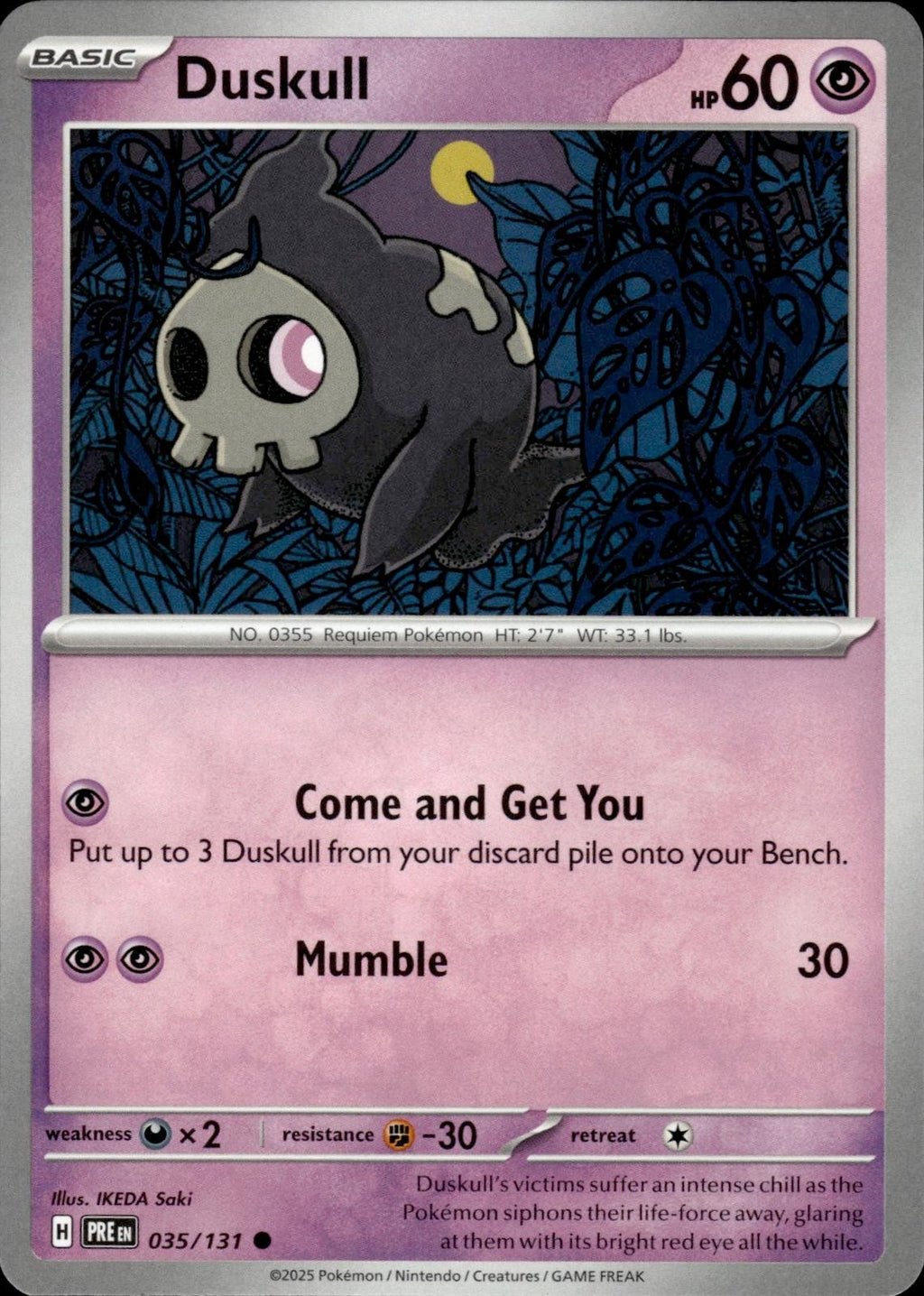 Duskull SV: Prismatic Evolutions #035/131 Common