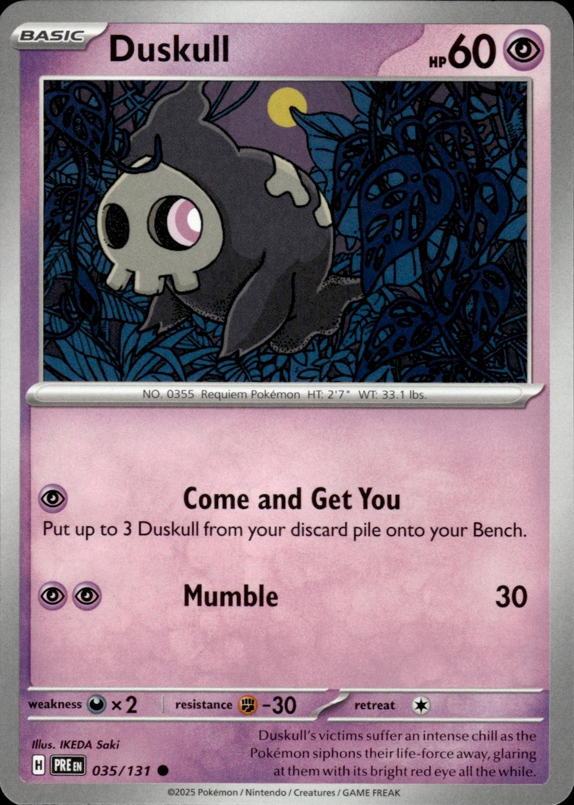 Duskull SV: Prismatic Evolutions #035/131 Common