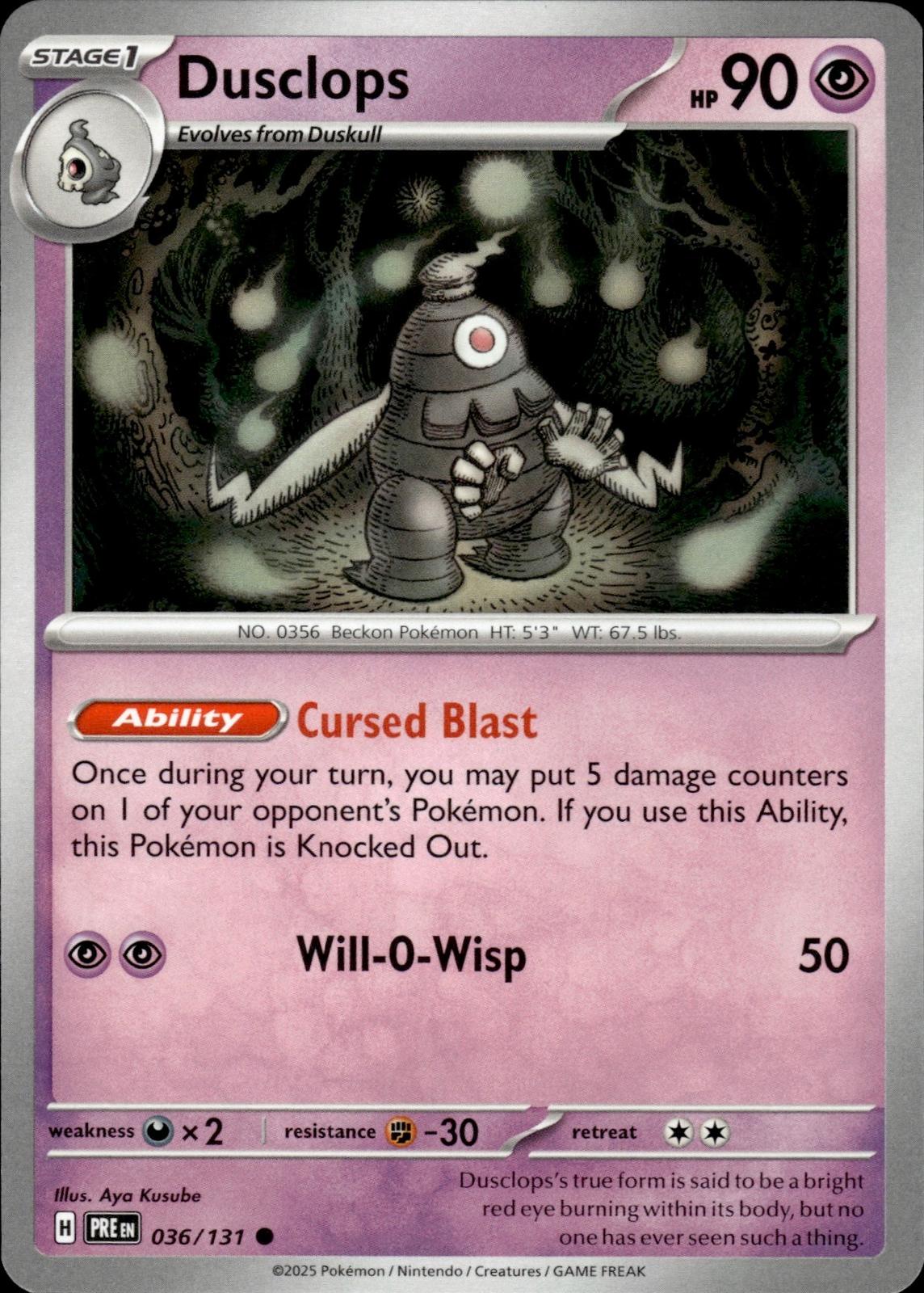 Dusclops SV: Prismatic Evolutions #036/131 Common