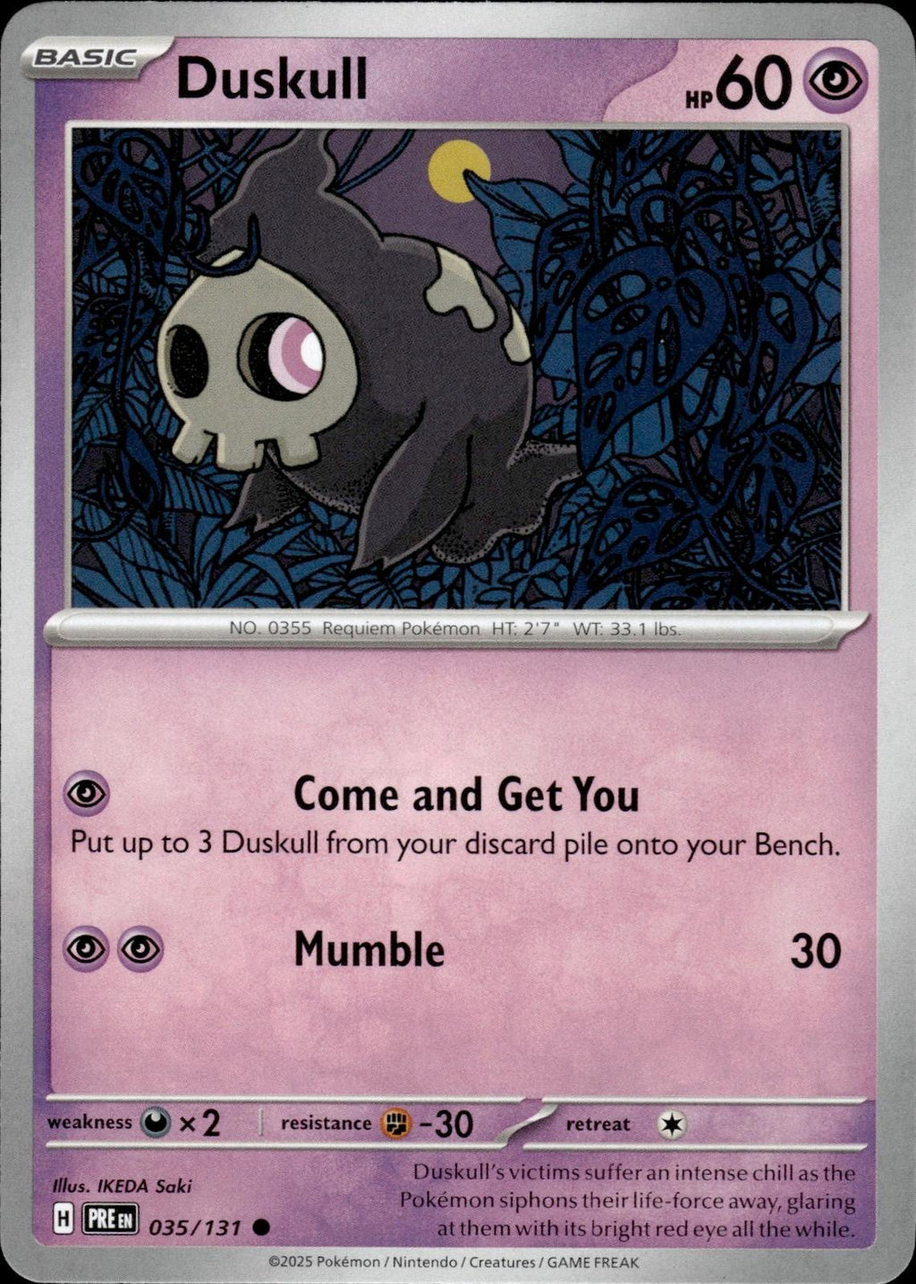 Duskull SV: Prismatic Evolutions #035/131 Common