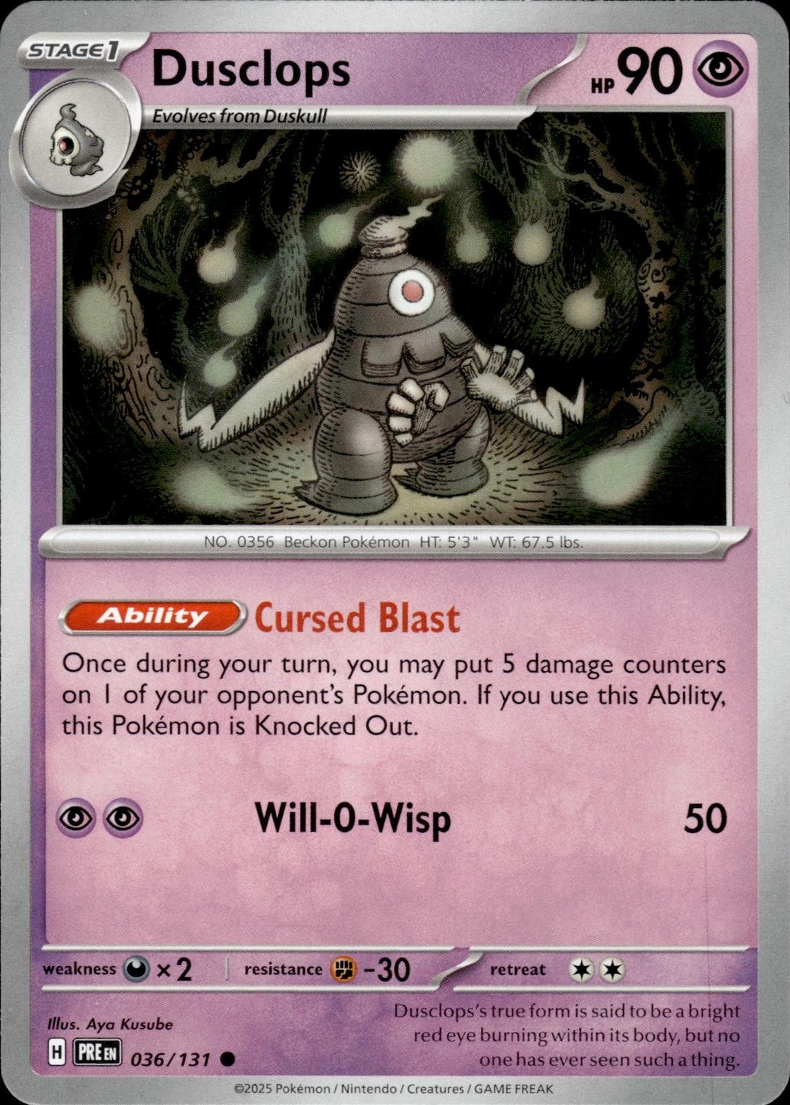 Dusclops SV: Prismatic Evolutions #036/131 Common