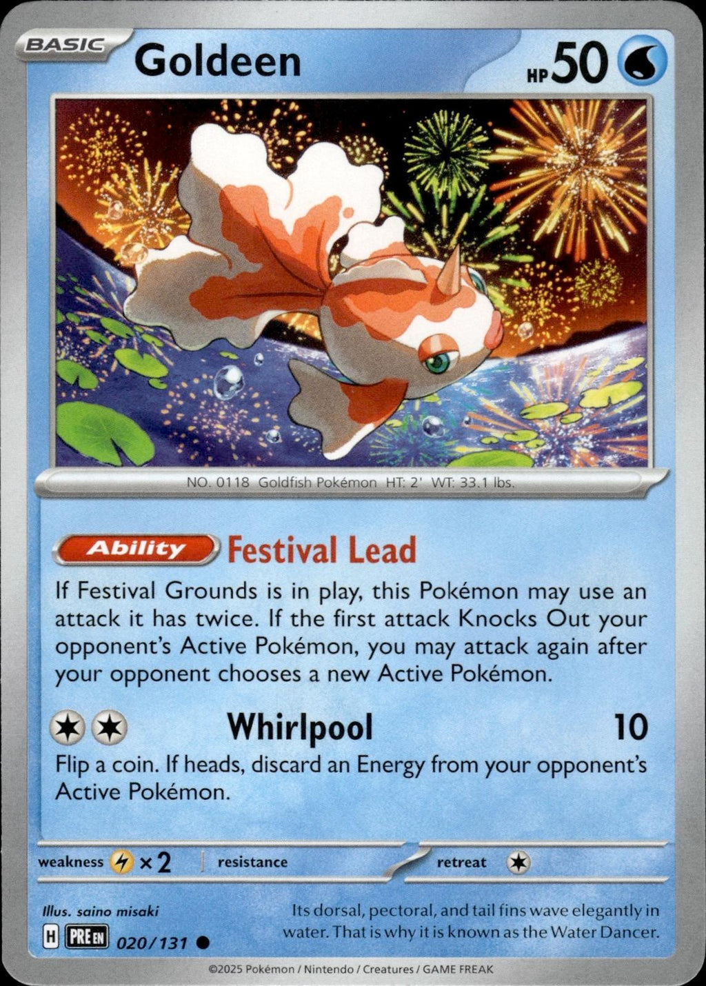 Goldeen SV: Prismatic Evolutions #020/131 Common