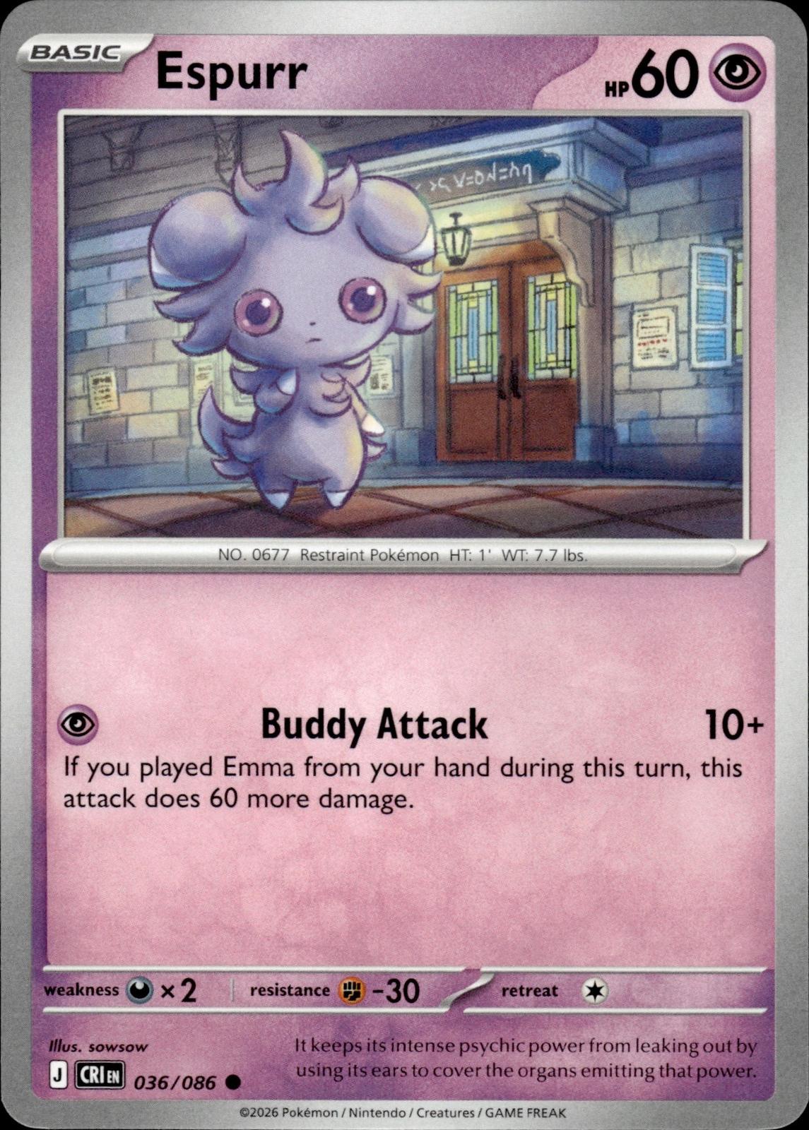 Espurr ME04: Chaos Rising #036/086 Common