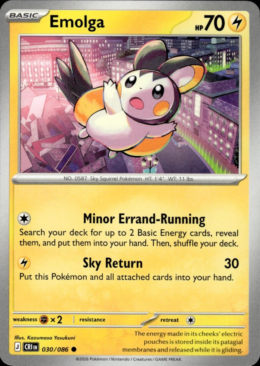 Emolga ME04: Chaos Rising #030/086 Common