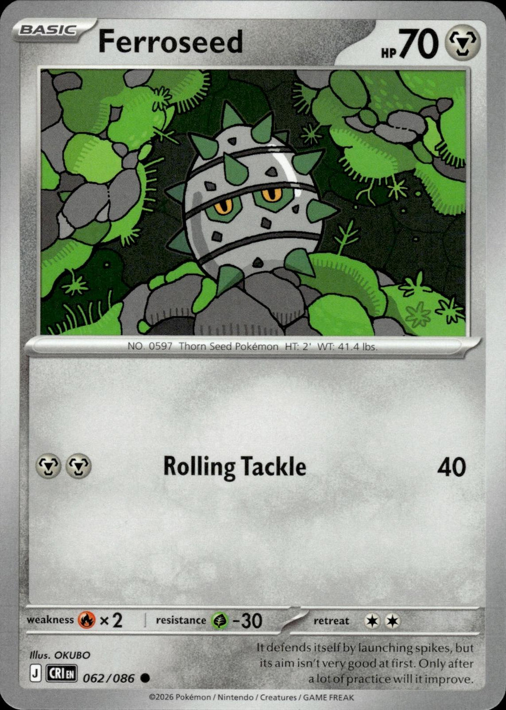 Ferroseed ME04: Chaos Rising #062/086 Common