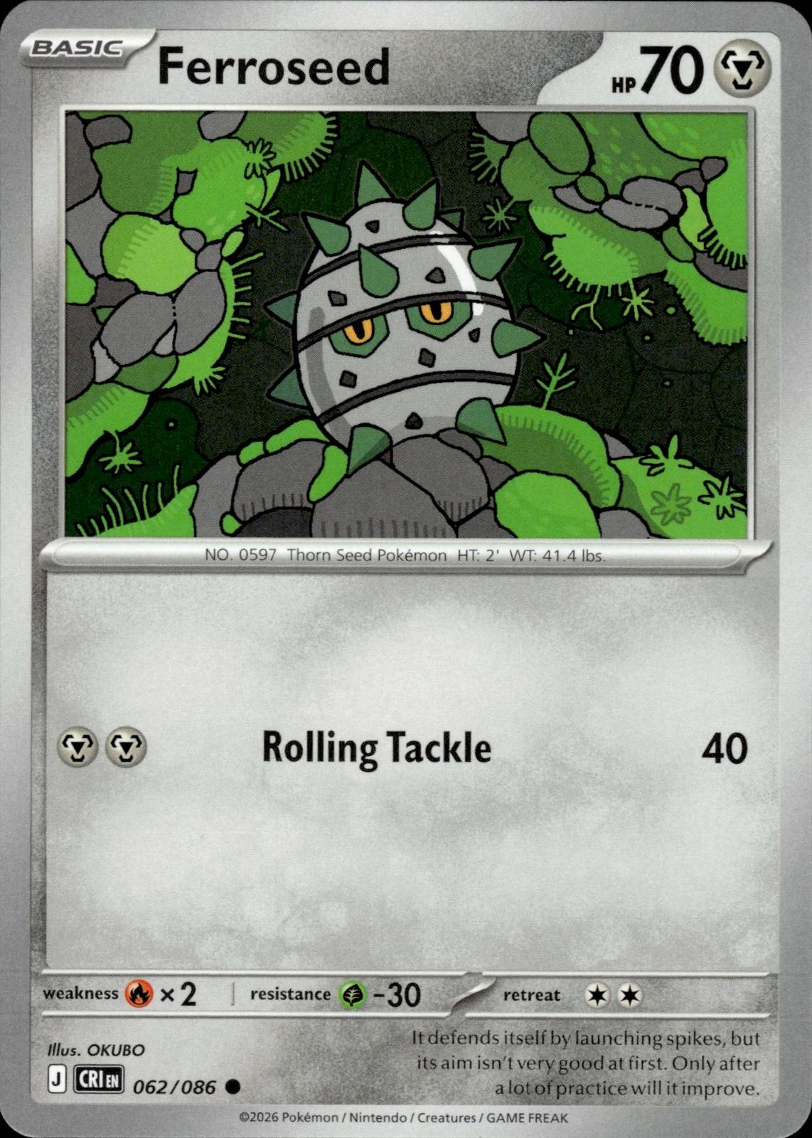 Ferroseed ME04: Chaos Rising #062/086 Common