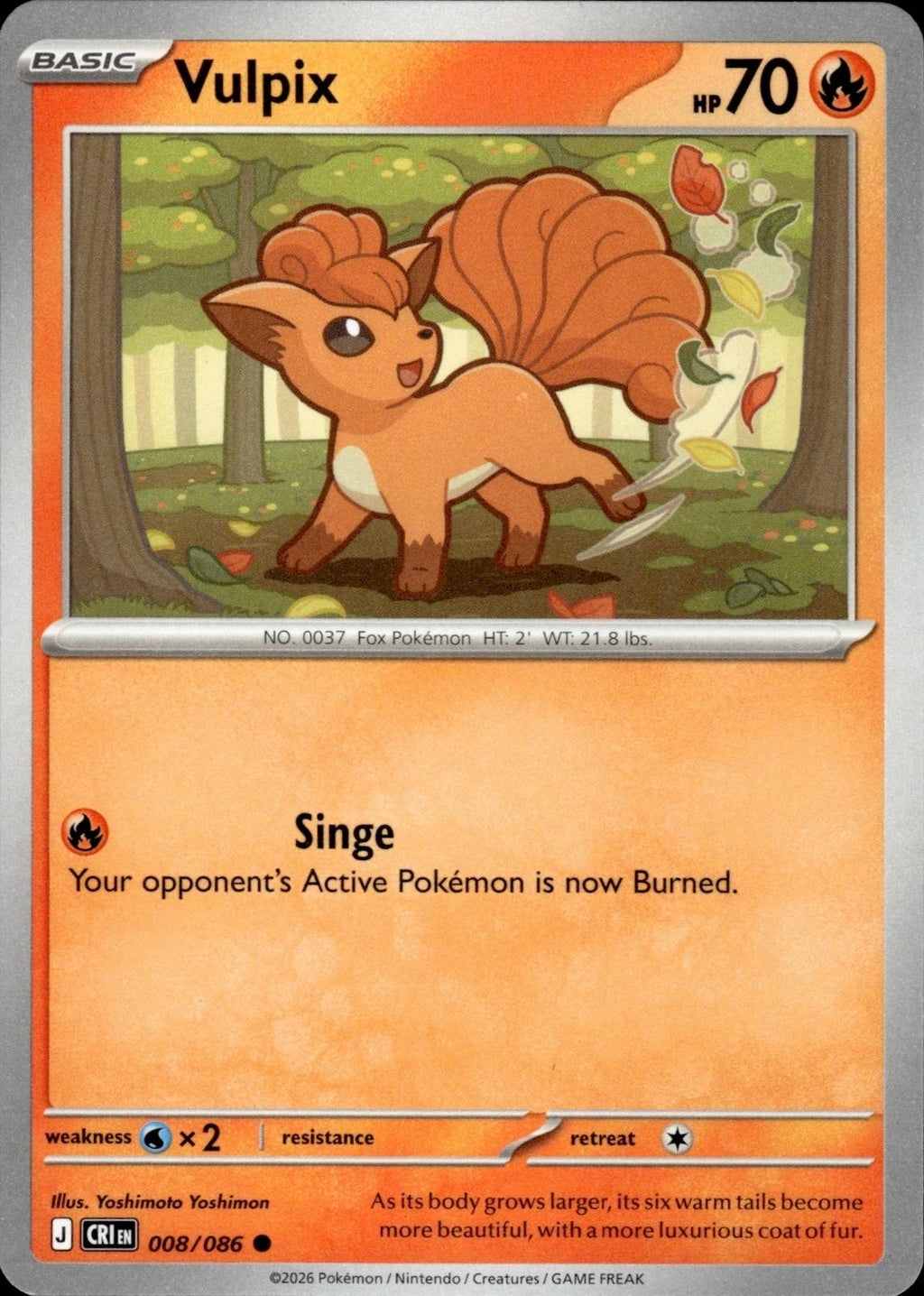 Vulpix ME04: Chaos Rising #008/086 Common