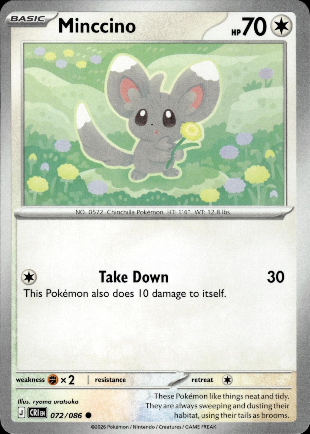 Minccino ME04: Chaos Rising #072/086 Common