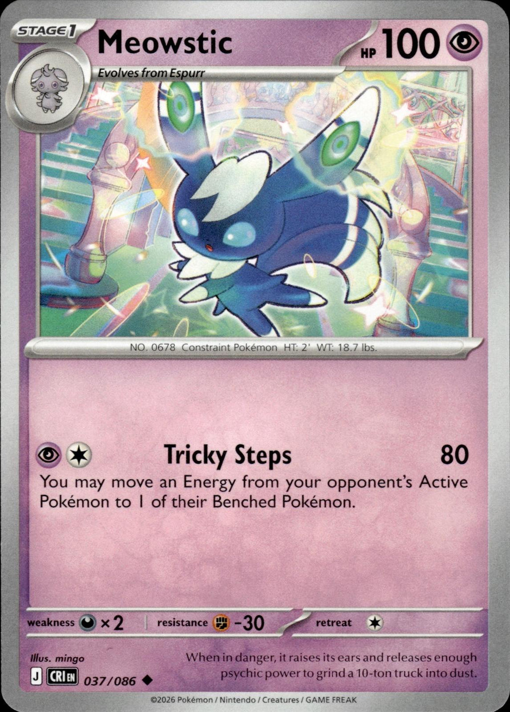 Meowstic ME04: Chaos Rising #037/086 Uncommon