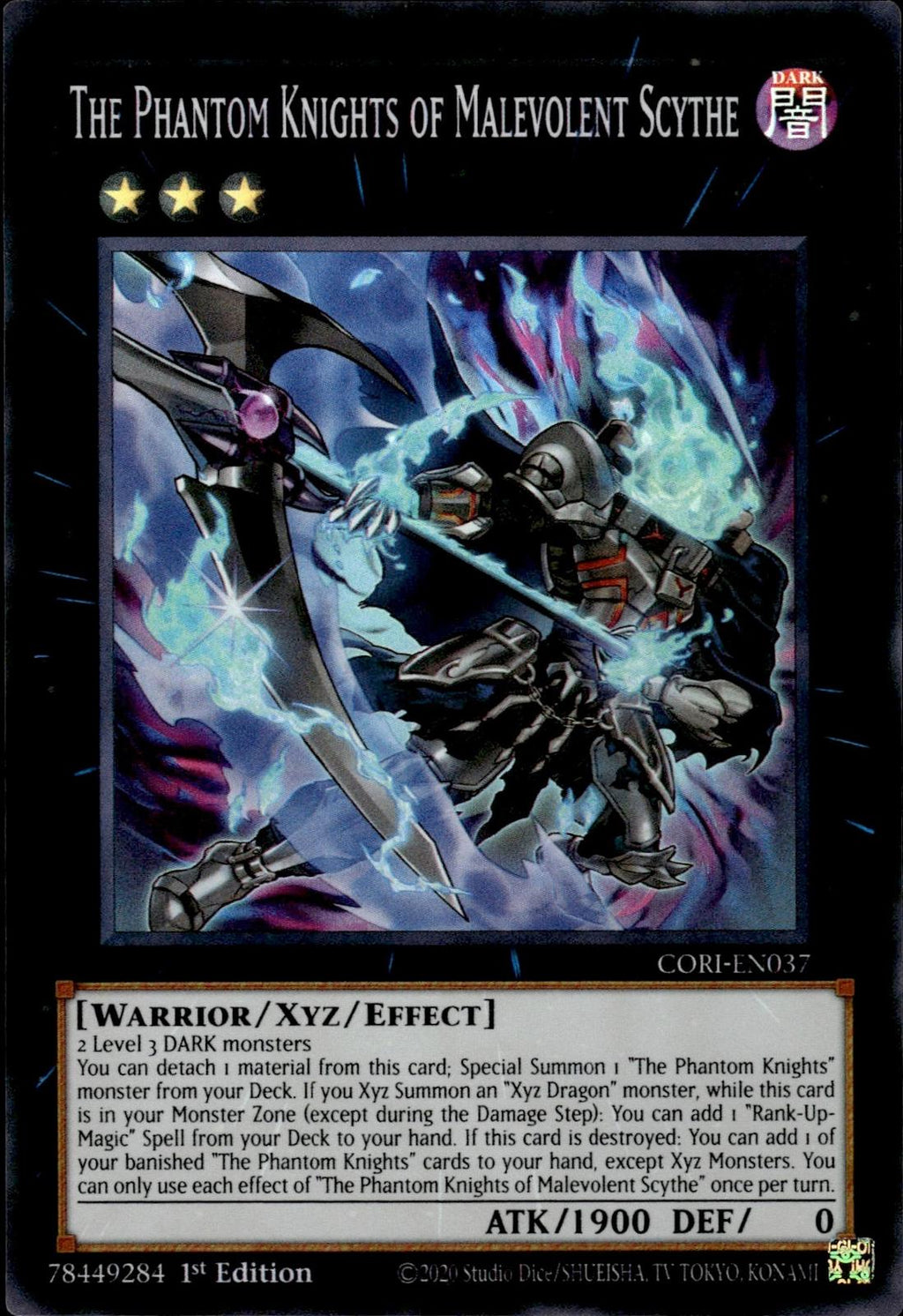 The Phantom Knights of Malevolent Scythe Chaos Origins #CORI-EN037 Super Rare
