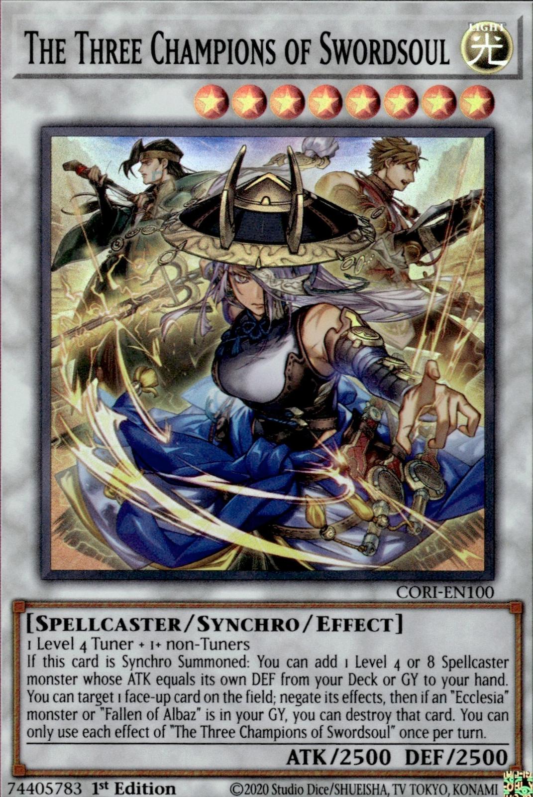 The Three Champions of Swordsoul Chaos Origins #CORI-EN100 Super Rare