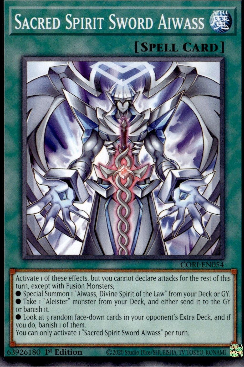Sacred Spirit Sword Aiwass Chaos Origins #CORI-EN054