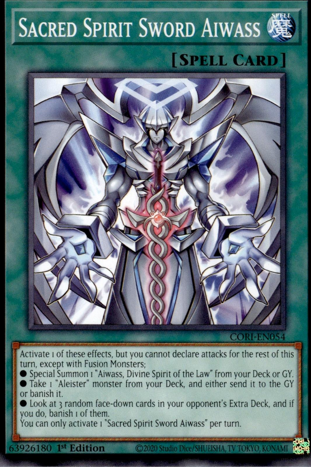 Sacred Spirit Sword Aiwass Chaos Origins #CORI-EN054