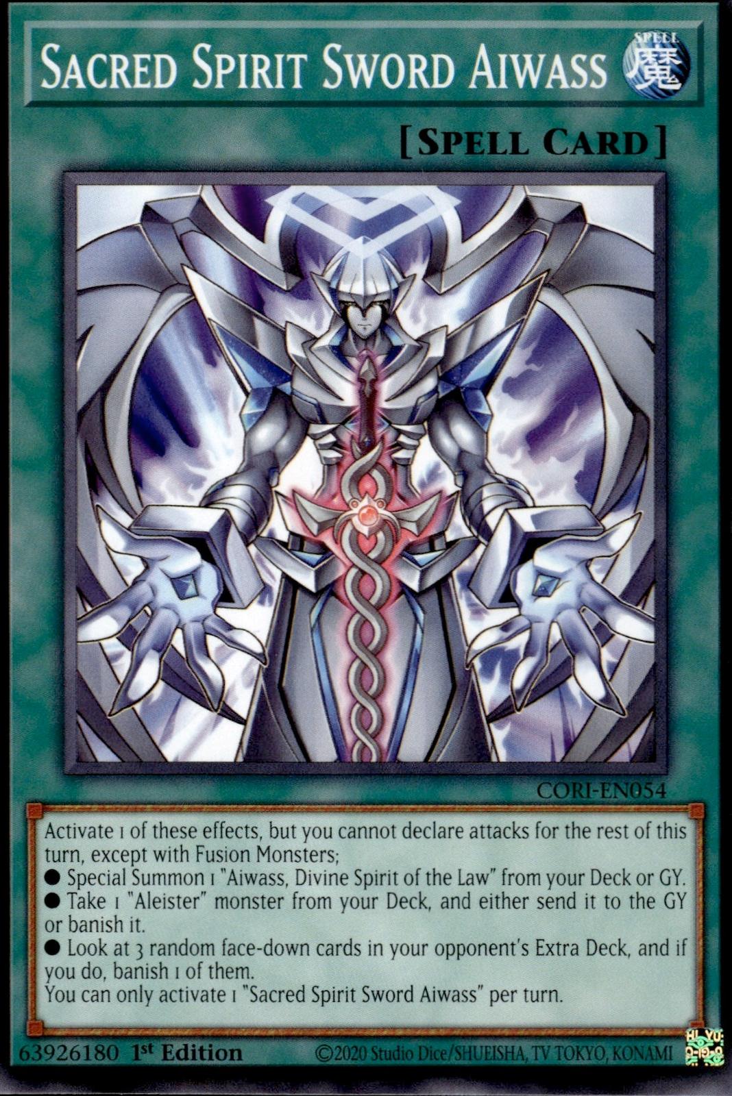 Sacred Spirit Sword Aiwass Chaos Origins #CORI-EN054