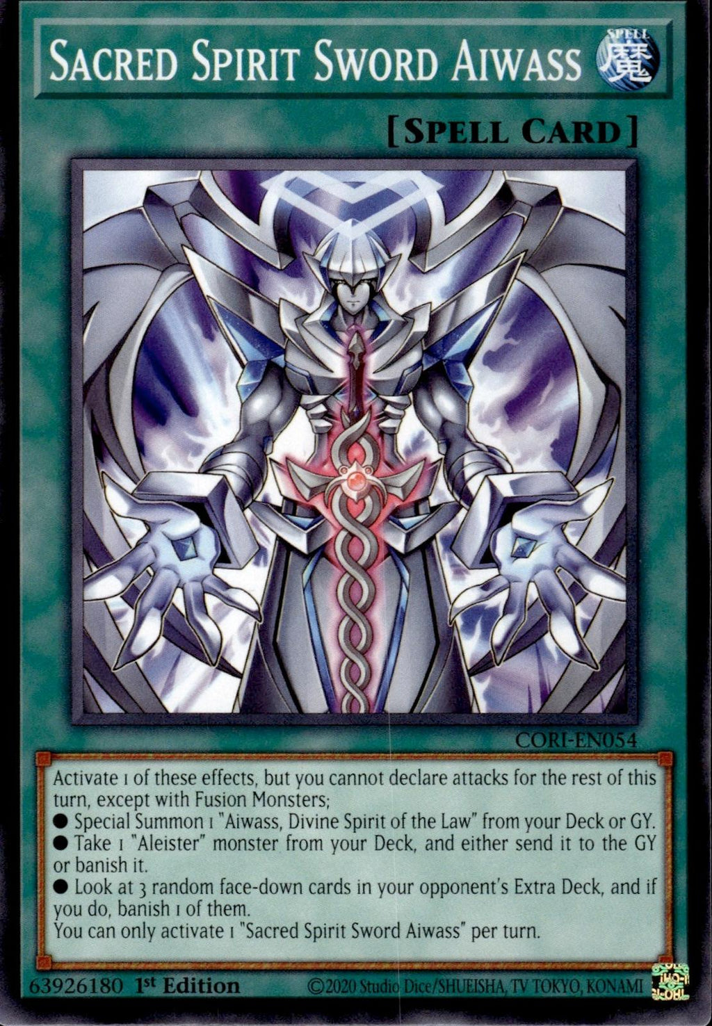 Sacred Spirit Sword Aiwass Chaos Origins #CORI-EN054