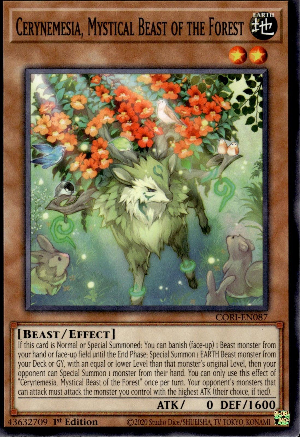 Cerynemesia, Mystical Beast of the Forest Chaos Origins #CORI-EN087