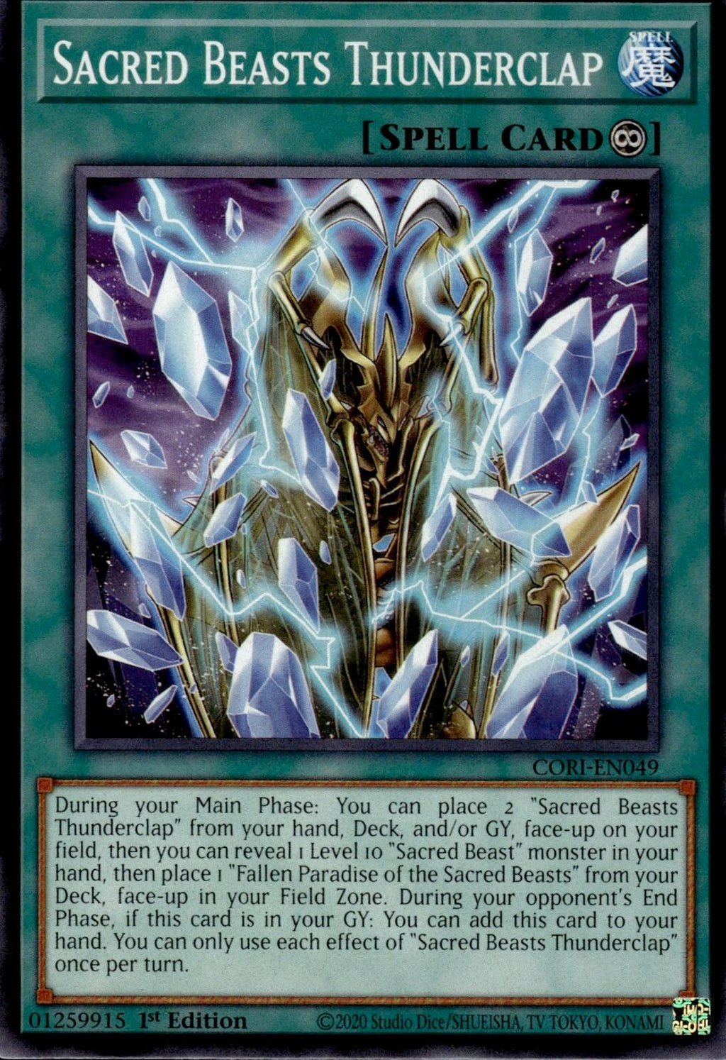 Sacred Beasts Thunderclap Chaos Origins #CORI-EN049