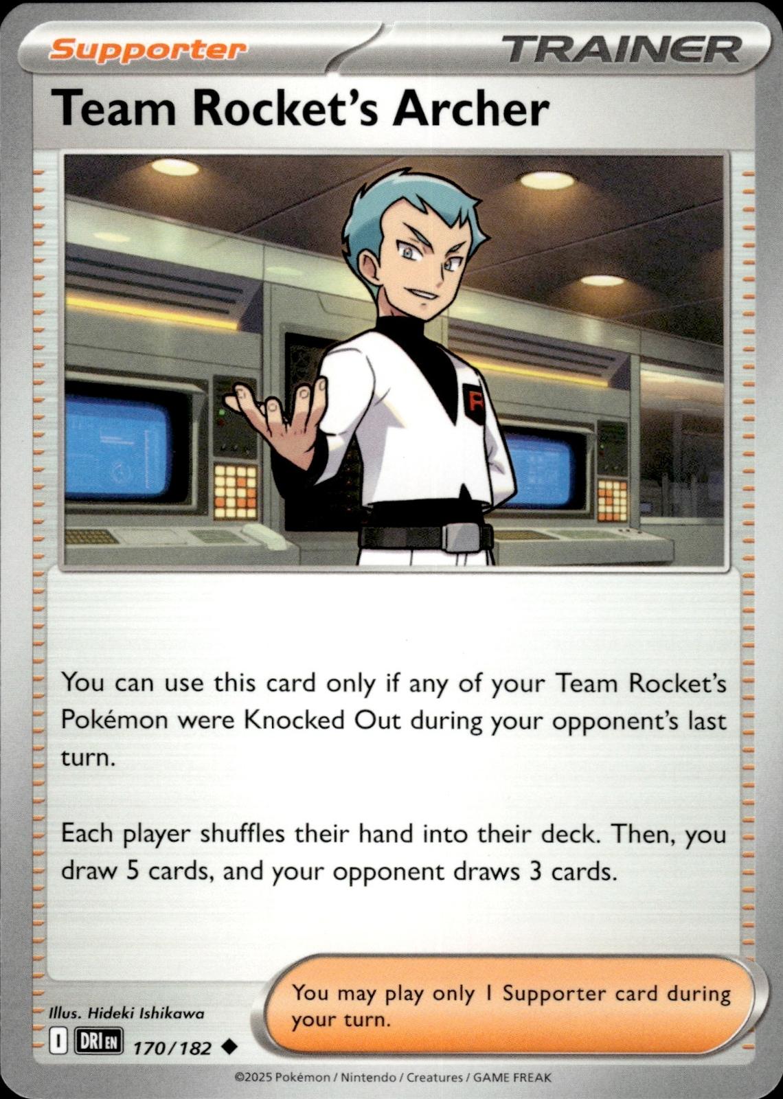 Team Rocket's Archer SV10: Destined Rivals #170/182 Uncommon
