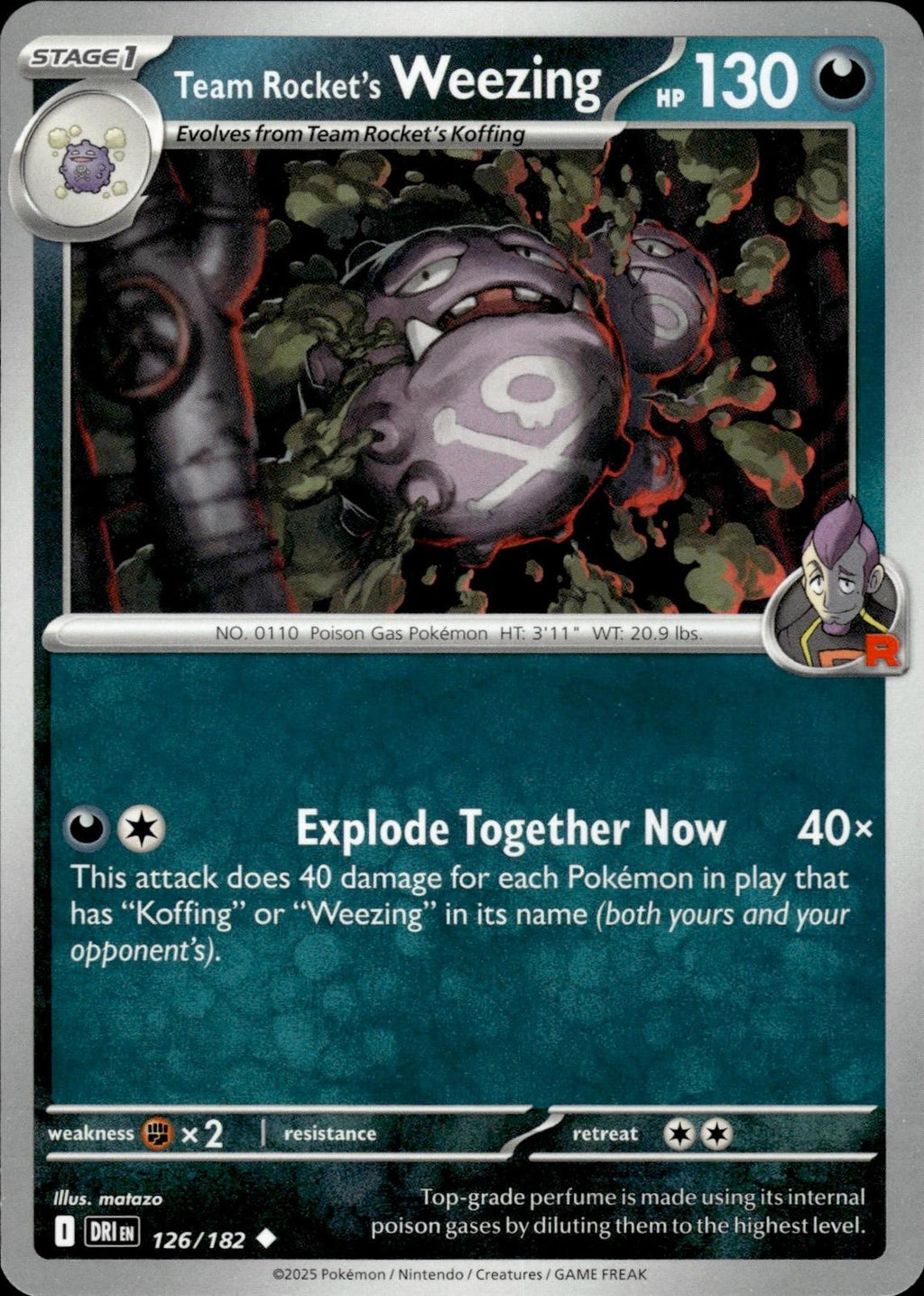 Team Rocket's Weezing SV10: Destined Rivals #126/182 Uncommon