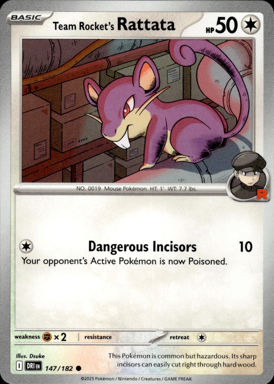 Team Rocket's Rattata SV10: Destined Rivals #147/182 Common