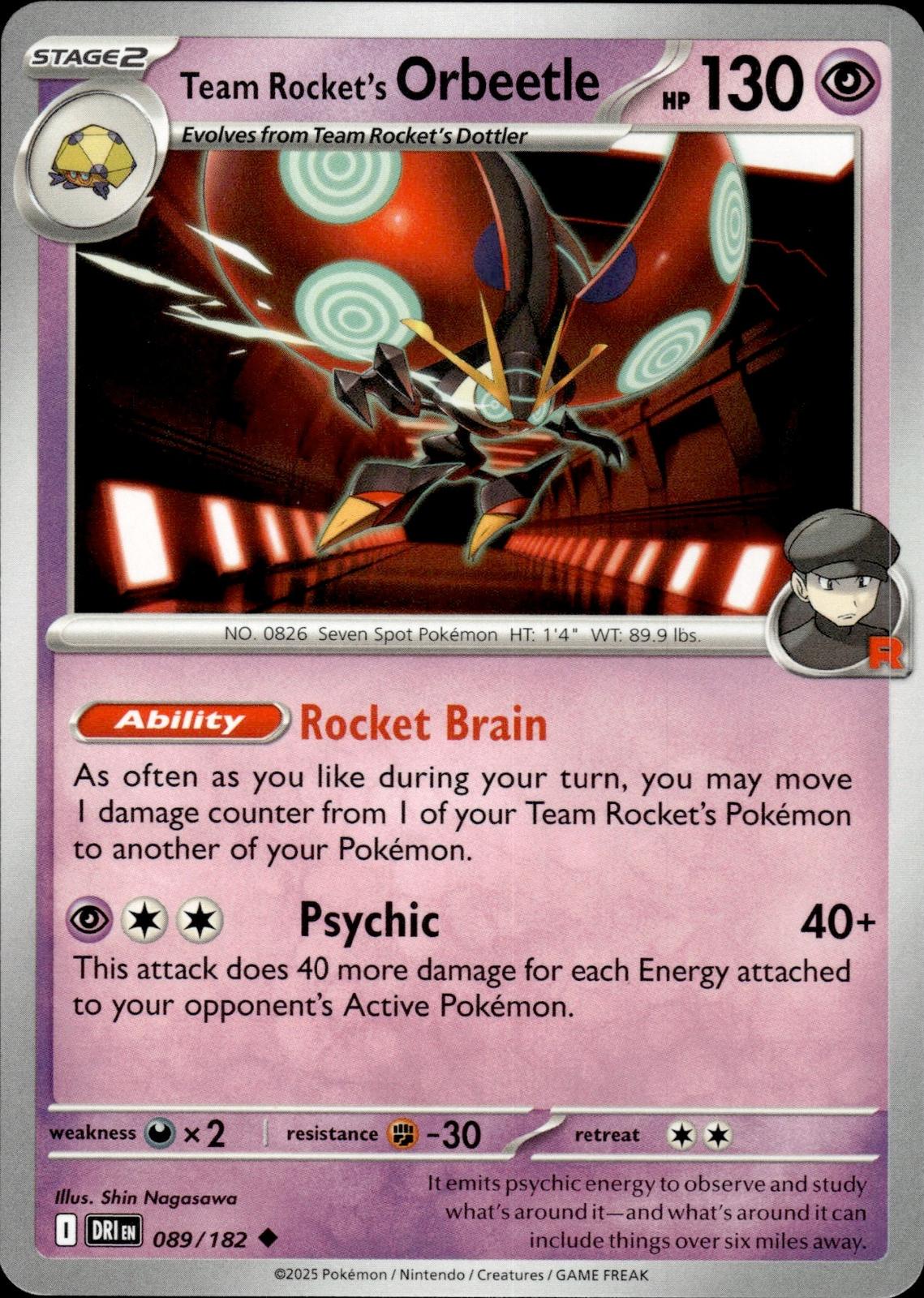 Team Rocket's Orbeetle SV10: Destined Rivals #089/182 Uncommon