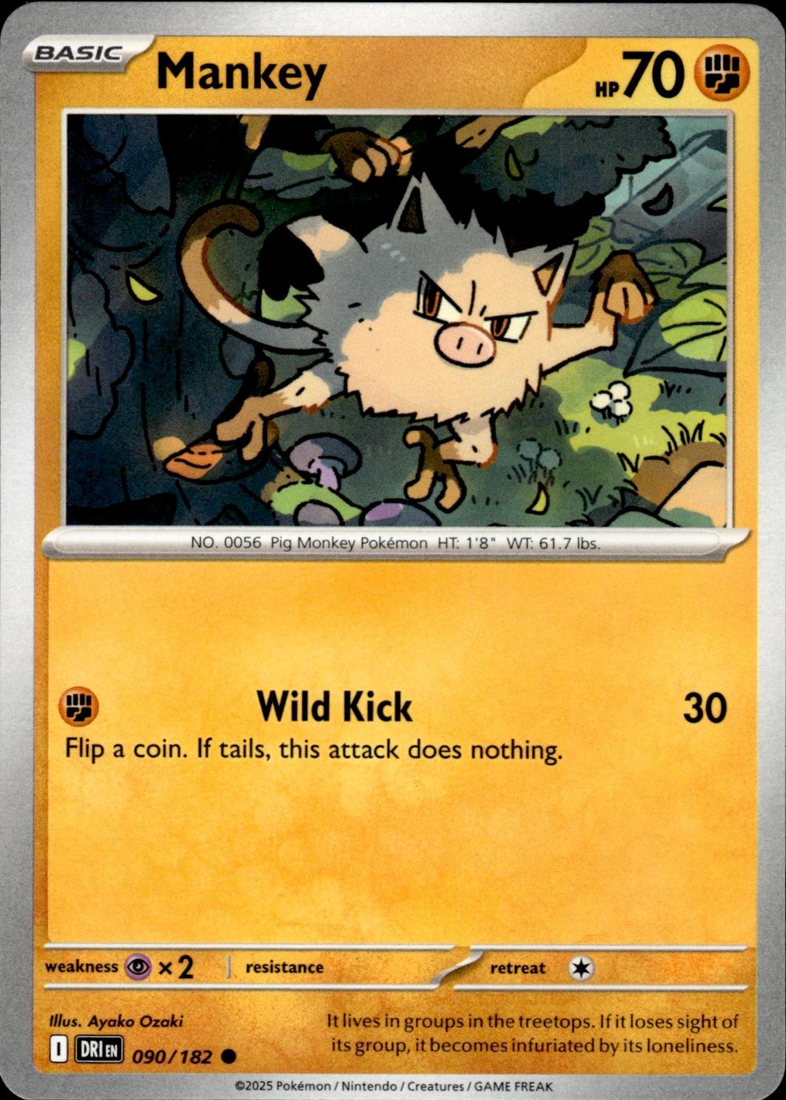 Mankey SV10: Destined Rivals #090/182 Common