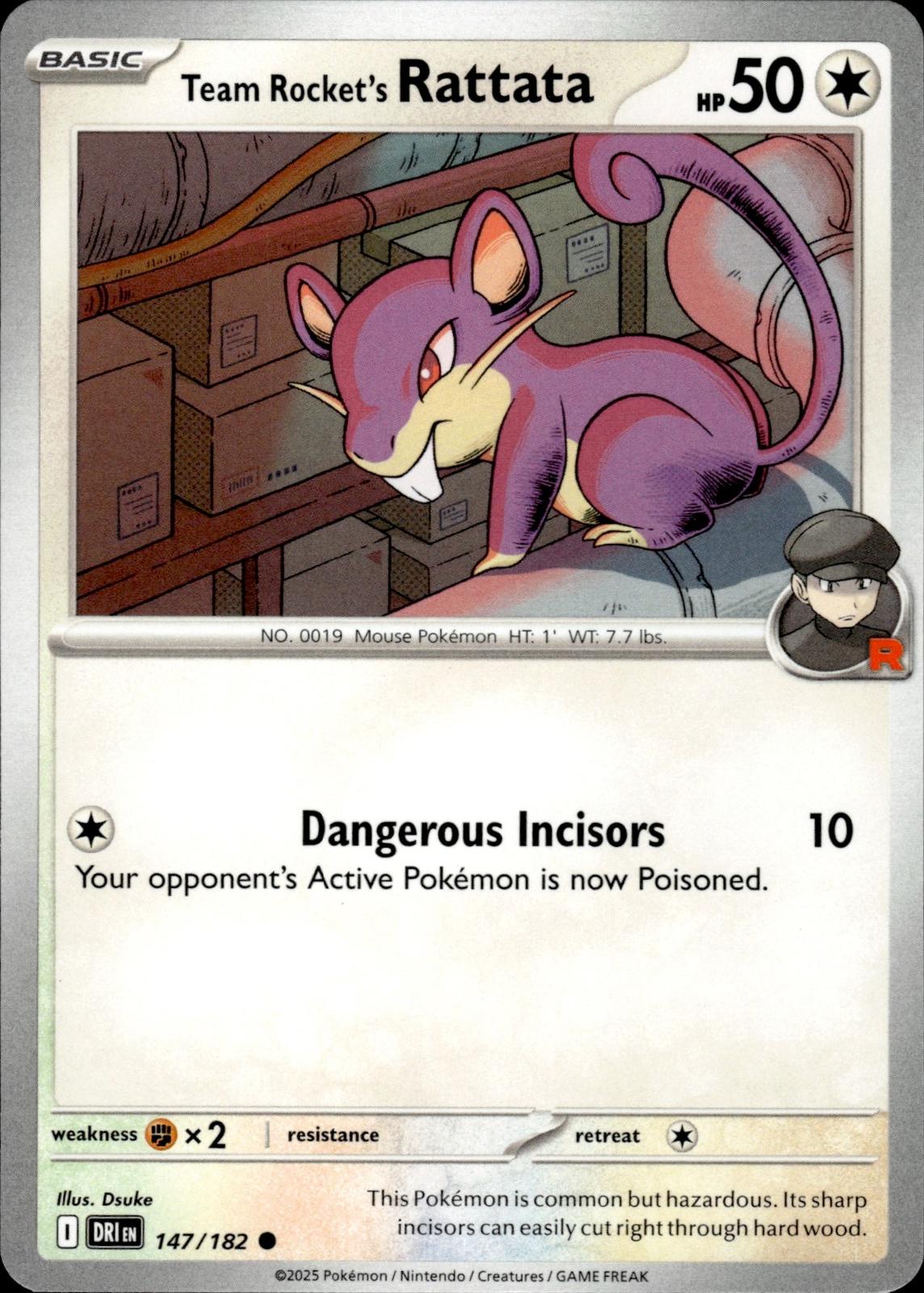 Team Rocket's Rattata SV10: Destined Rivals #147/182 Common