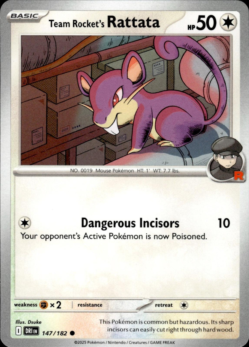 Team Rocket's Rattata SV10: Destined Rivals #147/182 Common