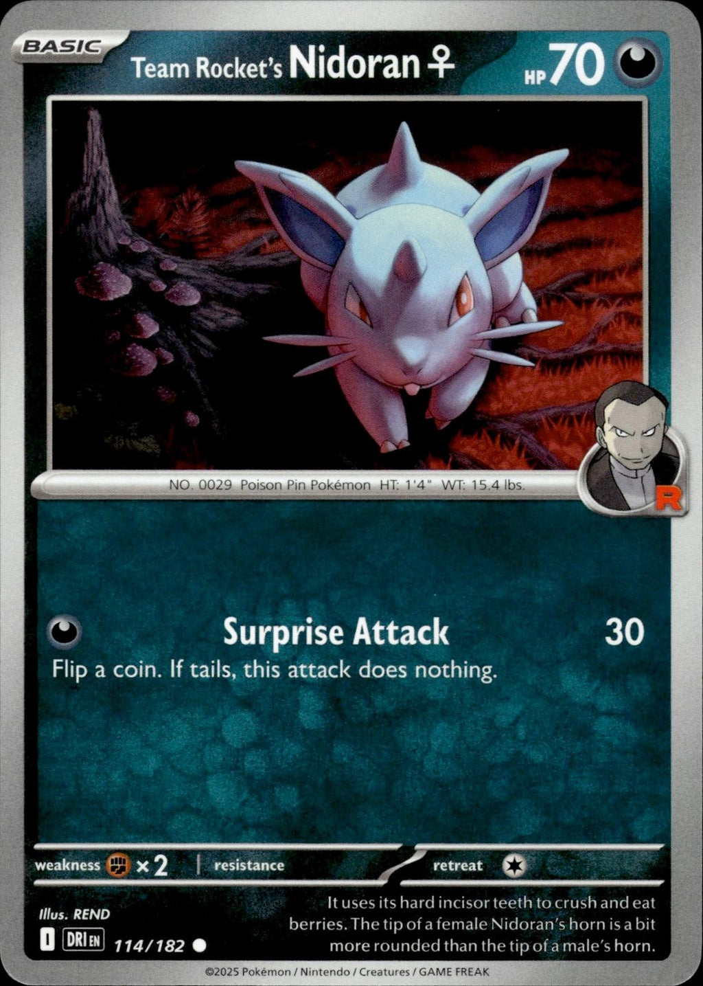 Team Rocket's Nidoran F SV10: Destined Rivals #114/182 Common