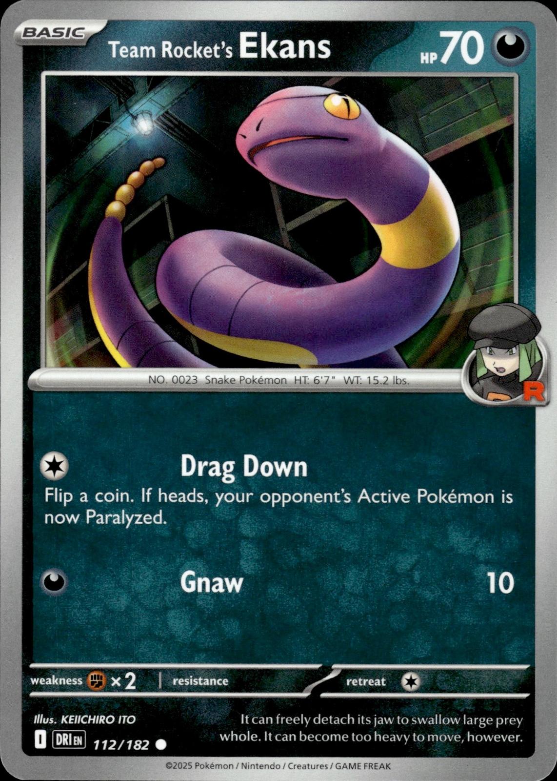 Team Rocket's Ekans SV10: Destined Rivals #112/182 Common
