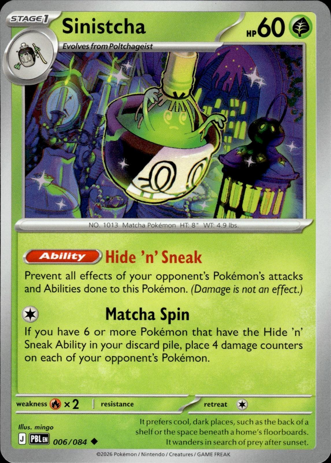 Sinistcha ME05: Pitch Black #006/084 Uncommon