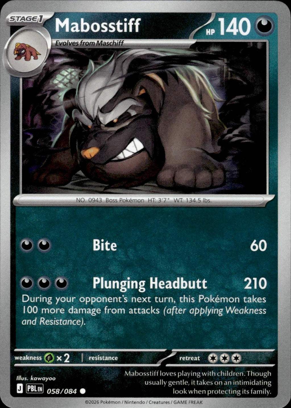 Mabosstiff ME05: Pitch Black #058/084 Common