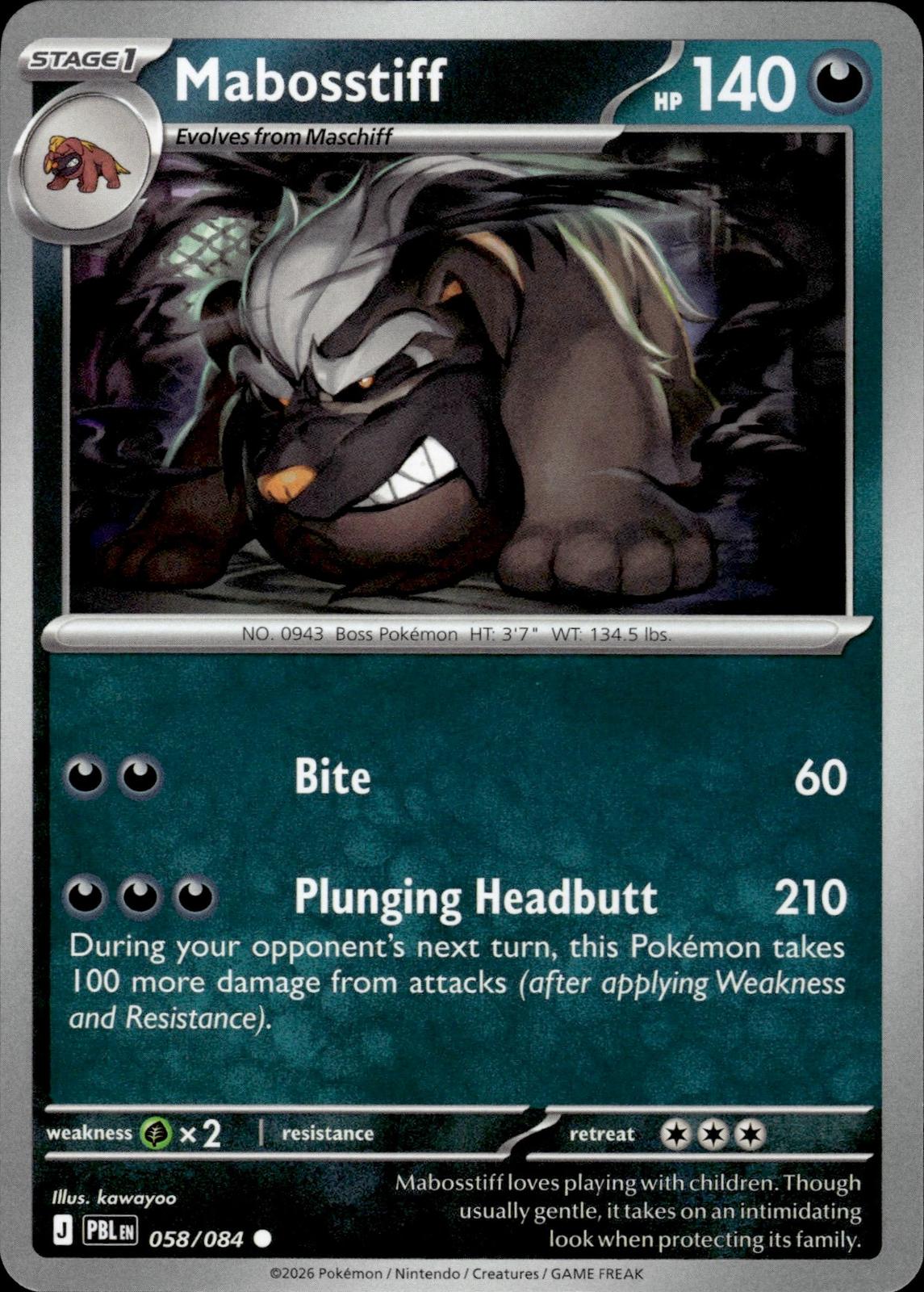 Mabosstiff ME05: Pitch Black #058/084 Common