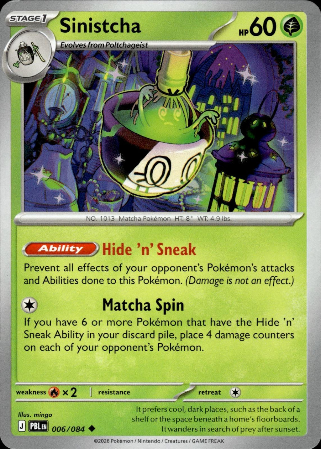 Sinistcha ME05: Pitch Black #006/084 Uncommon