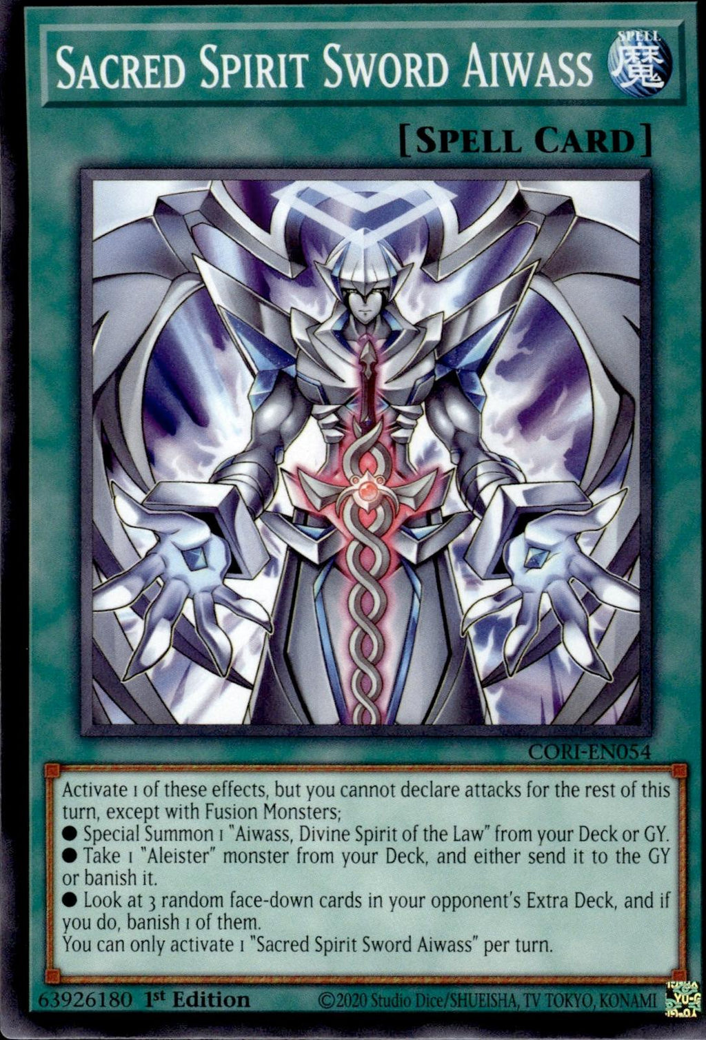 Sacred Spirit Sword Aiwass Chaos Origins #CORI-EN054