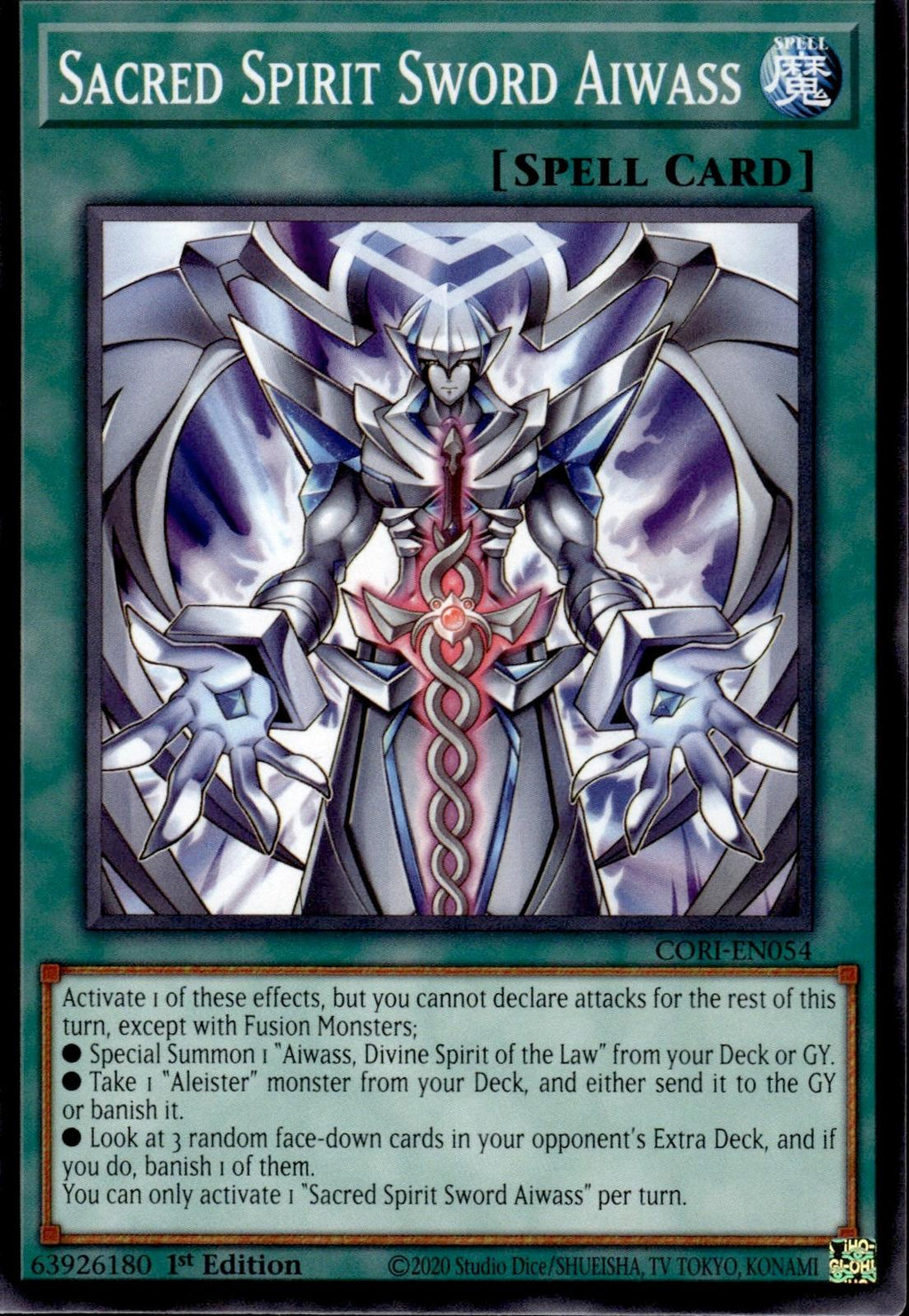 Sacred Spirit Sword Aiwass Chaos Origins #CORI-EN054
