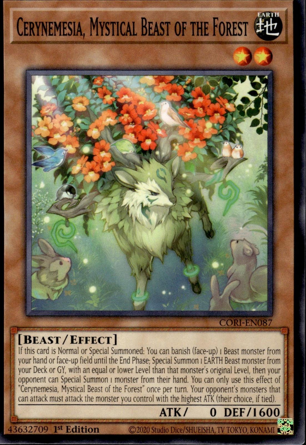 Cerynemesia, Mystical Beast of the Forest Chaos Origins #CORI-EN087